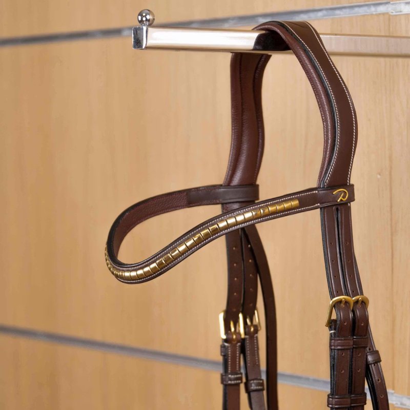 Dy'on D Collection Brass Clincher V Shaped Browband - Image 2