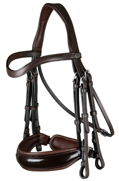 Dy'on Working Collection Large Crank Patent Noseband Double Dressage Bridle - Image 2