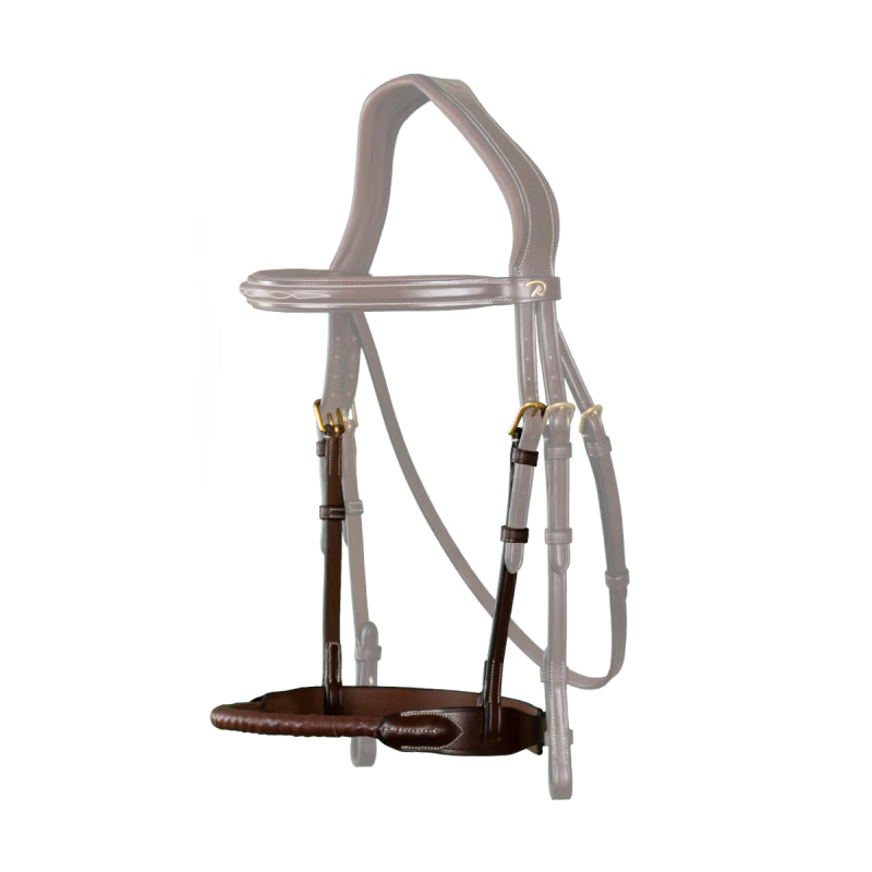 Dy'on D Collection Leather Covered Rope Noseband