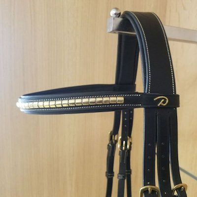 Dy'on D Collection Brass Clincher Straight Browband - Image 3