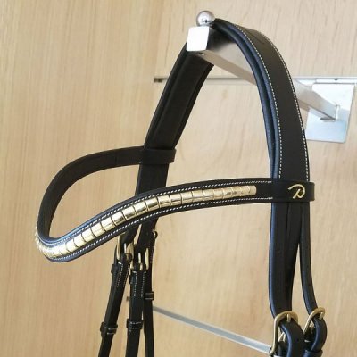 Dy'on D Collection Brass Clincher V Shaped Browband - Image 3