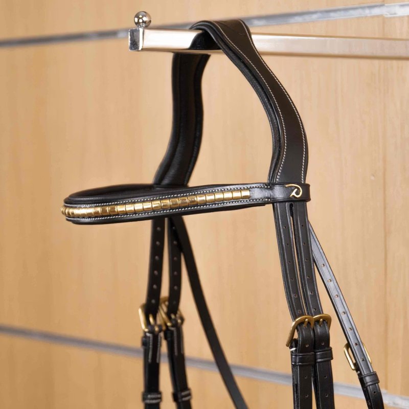 Dy'on D Collection Brass Clincher Straight Browband - Image 3