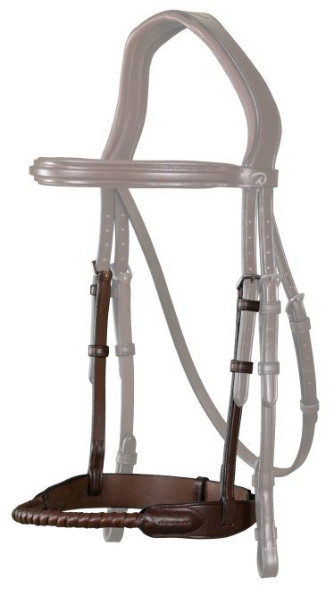 Dy'on New English Collection Leather Covered Rope Noseband