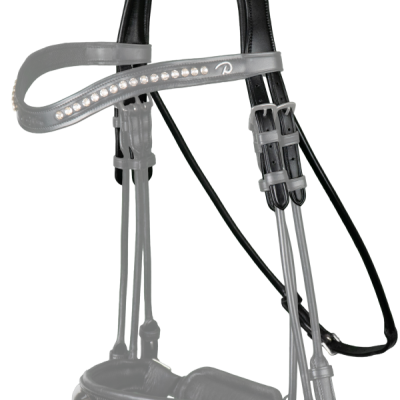Dy'on Round Dressage Collection Double Bridle Headpiece