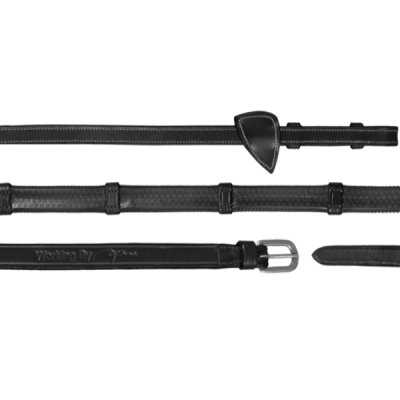 Dy'on Working Collection 1/2" Rubber Reins with 7 Leather Loops - Image 3