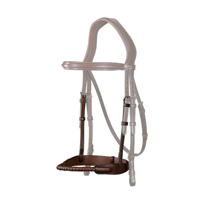 Dy'on New English Collection Leather Covered Rope Noseband