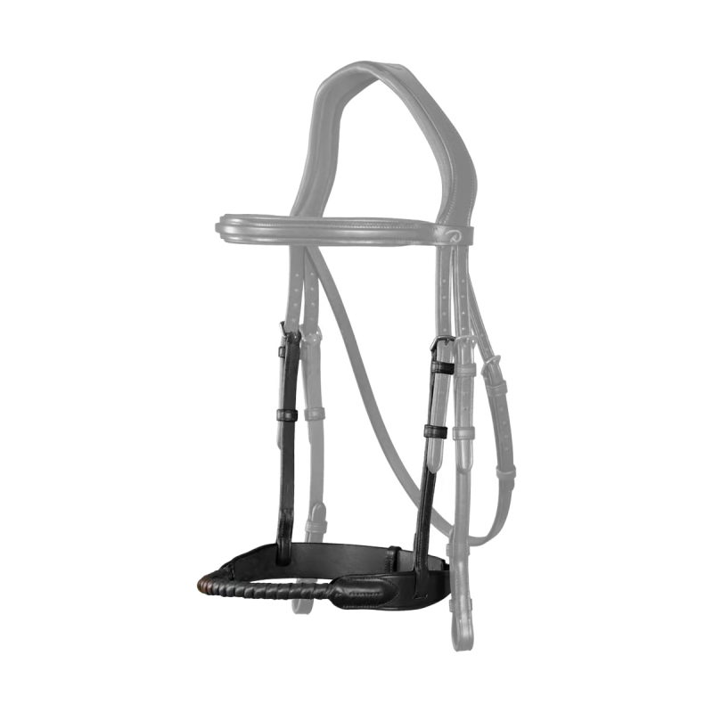 Dy'on New English Collection Leather Covered Rope Noseband - Image 2