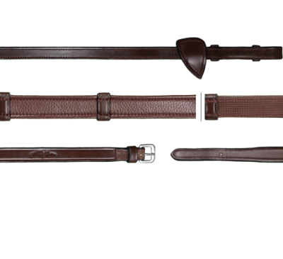 Dy'on New English Collection 5/8" Hunter Reins with 7 Leather Loops