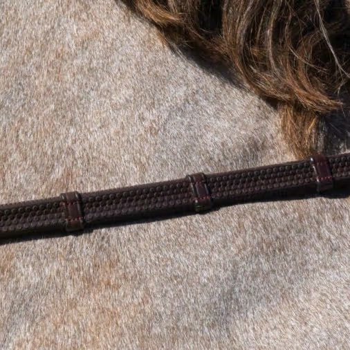 Dy'on Working Collection 1/2" Rubber Reins with 7 Leather Loops - Image 2