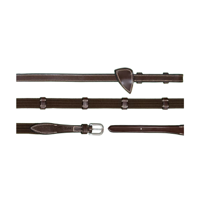 Dy'on Working Collection 5/8" Web Reins with 9 Leather Loops
