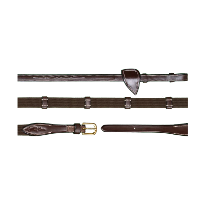 Dyon D Collection 5/8" Web Reins with 9 Leather Loops