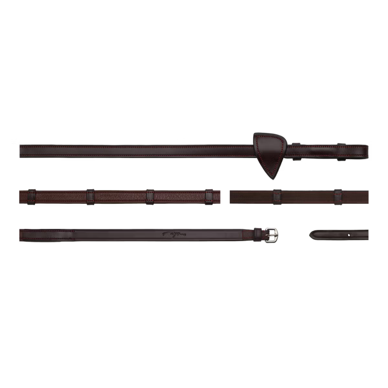 Dy'on New English Collection 5/8" Hunter Reins with 7 Leather Loops - Image 3