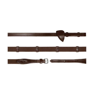 Dy'on New English Collection 5/8" Web Reins with 9 Leather Loops