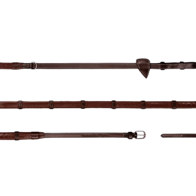 Dy'on New English Collection 1/2 Howlett Rubber Reins With 7 Leather Loops