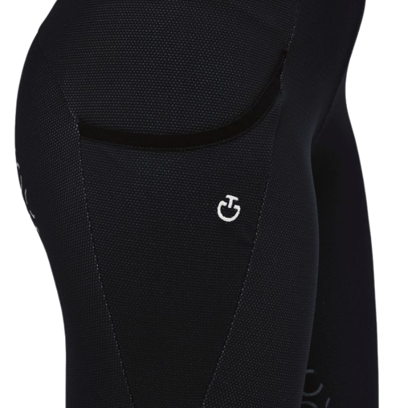 Cavalleria Toscana Bonded Jersey Mesh Side Pocket Full Grip Leggings - Image 3