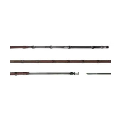 Dy'on 1/2'' Howlett Rubber Reins with 3 Dee and 7 leather loops