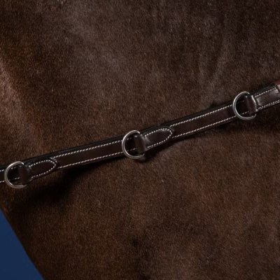 Dy'on 1/2'' Howlett Rubber Reins with 3 Dee and 7 leather loops - Image 2