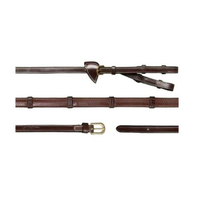 Dy'on D Collection 1/2" Converter Rubber Reins With 7 Leather Loops - Image 3