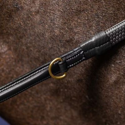 Dy'on D Collection 1/2" Howlett Rubber Reins With 7 Leather Loops - Image 4