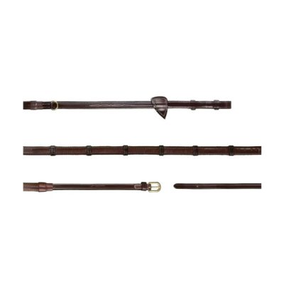 Dy'on D Collection 1/2" Howlett Rubber Reins With 7 Leather Loops - Image 3
