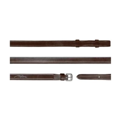 Dy'on Dressage Collection Flat Leather 1/2" Full Leather Double Bridle Reins - Image 3