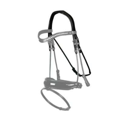 Dy'on Dressage Collection Round Leather "Dressage" Headpiece