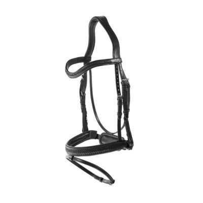 Dy'on New English Collection Plaited Flash Noseband Bridle with Pull back - Image 9