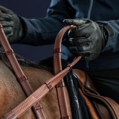 Dy'on US Jumping Collection 1/2" Rubber Reins With 7 Leather Loops - Image 2