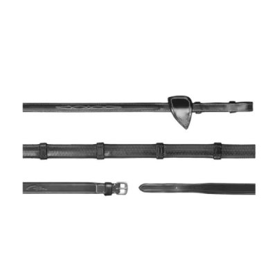 Dy'on US Jumping Collection 1/2" Rubber Reins With 7 Leather Loops - Image 3