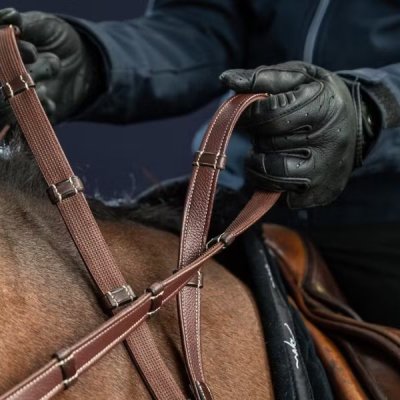 Dy'on US Jumping Collection 5/8" Hunter Reins With 7 Leather Loops - Image 2