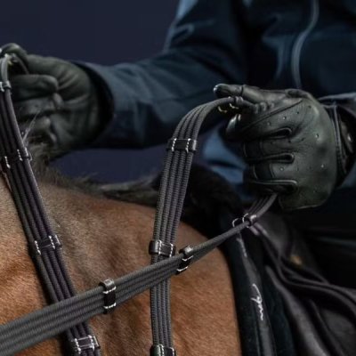 Dy'on US Jumping Collection 5/8" Web Reins With 9 Leather Loops - Image 3