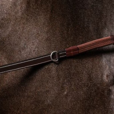 Dy'on Working Collection 1/2" Howlett Rubber Reins With 7 Leather Loops - Image 2