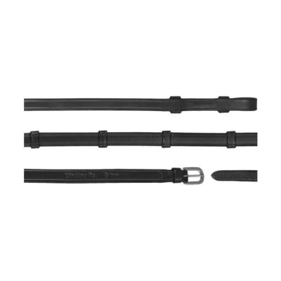 Dy'on Working Collection 5/8" Full Leather Double Bridle Reins With 7 Leather Loops