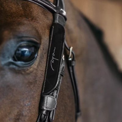 Dy'on Working Collection Blinkers with fancy stitching - Image 3