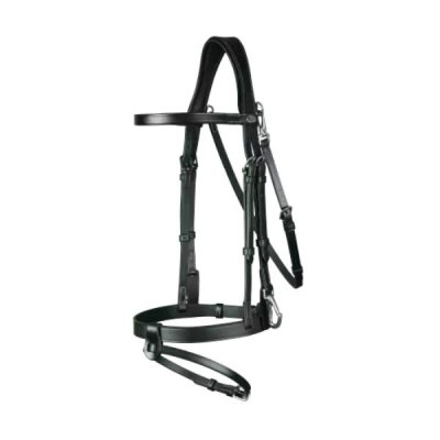 Dy'on Working Collection Flat Leather Bridle With Snap Hooks - Image 6
