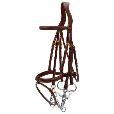 Dy'on D Collection Flash Noseband Double Bridle