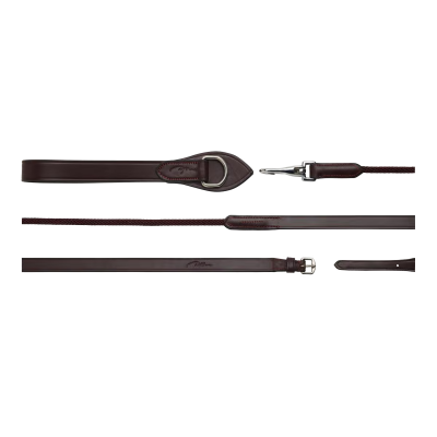 Dy'on New English Collection Leather/Nylon Draw Reins 5/8"