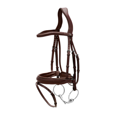 Dy'on New English Collection Plaited Flash Noseband Bridle with Pull back
