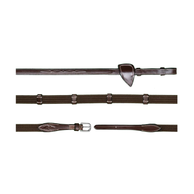 Dy'on US Collection 5/8" Web Reins With 9 Leather Loops