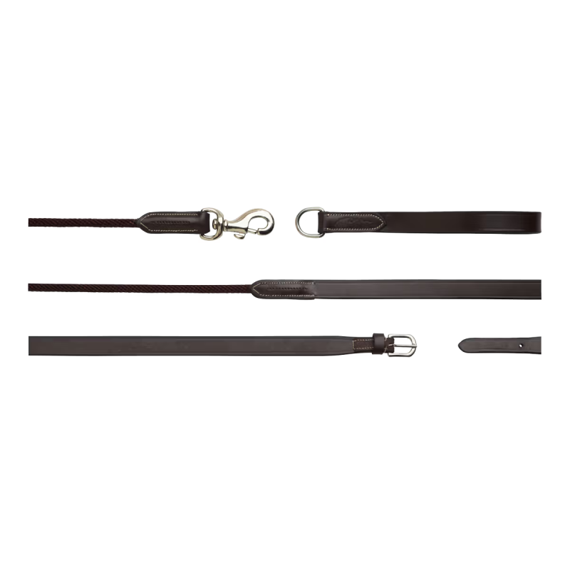 Dy'on Working Collection Leather/Nylon Draw Reins 5/8"