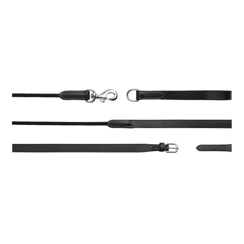 Dy'on Working Collection Leather/Nylon Draw Reins 5/8" - Image 2