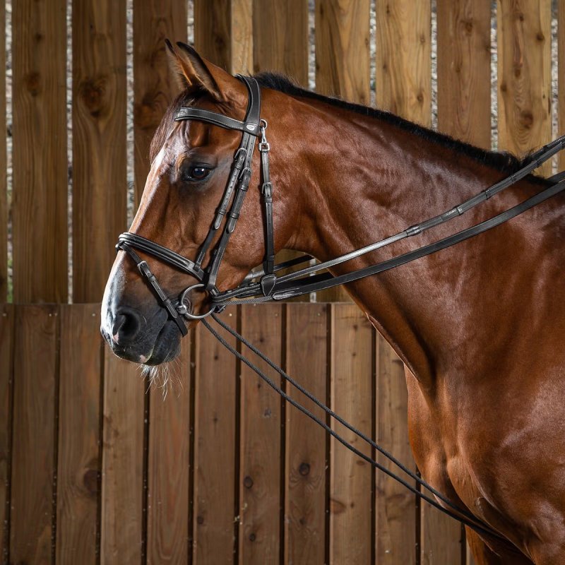 Dy'on Working Collection Leather/Nylon Draw Reins 5/8" - Image 3