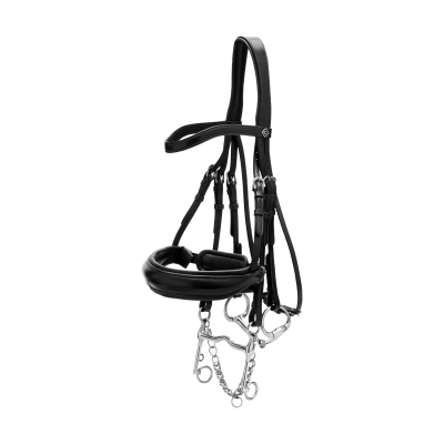 Dy'on Working Collection Matte Large Crank Noseband Double Bridle