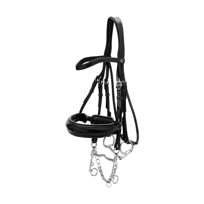 Dy'on Working Collection Matte Large Crank Noseband Double Bridle