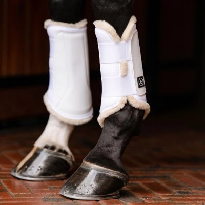 EquiFit D-Teq™ Hind Boot with White w/Natural vegan sheepswool version of boots - Image 4